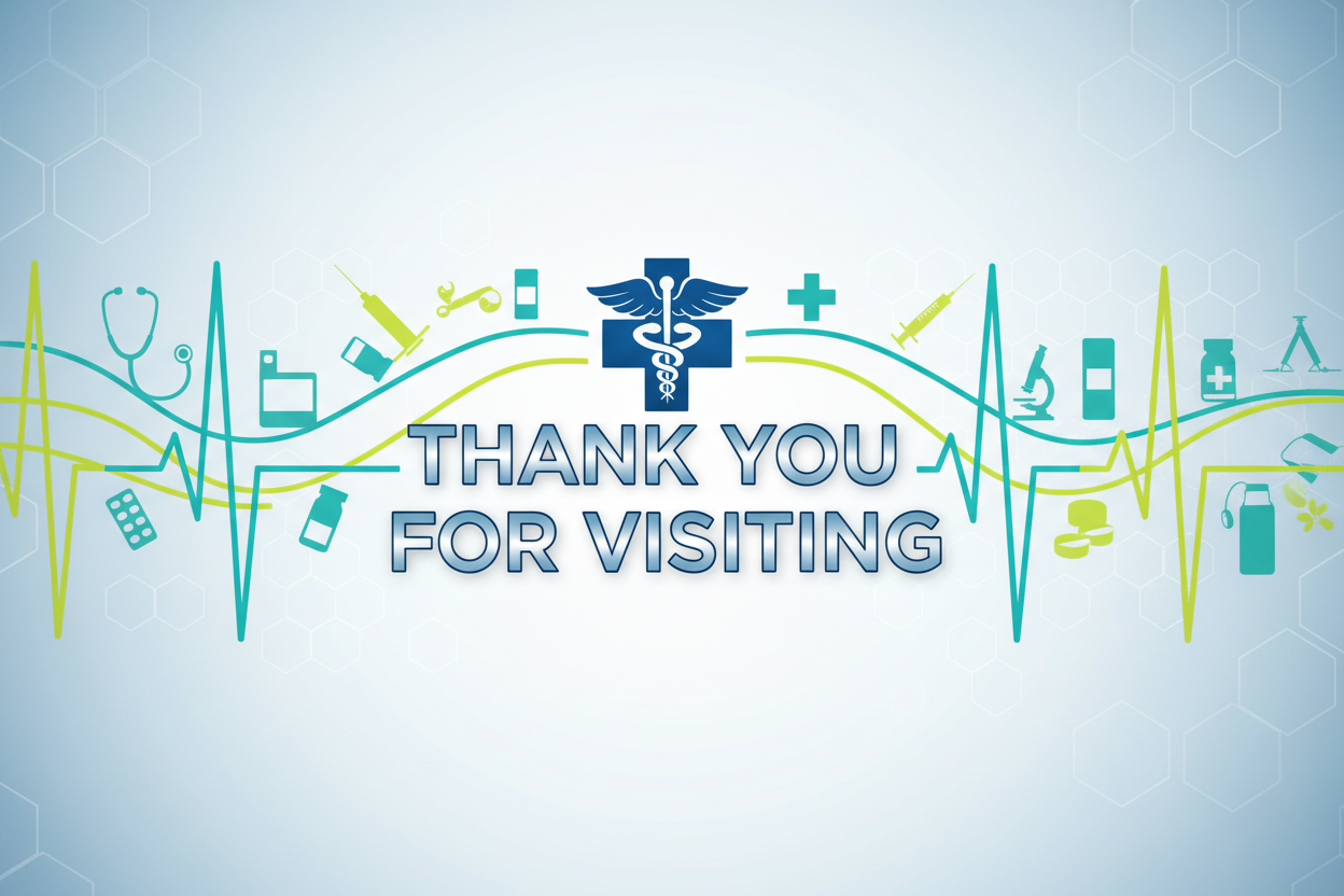 Make it medical themed and remove the text under Thank you for visiting
