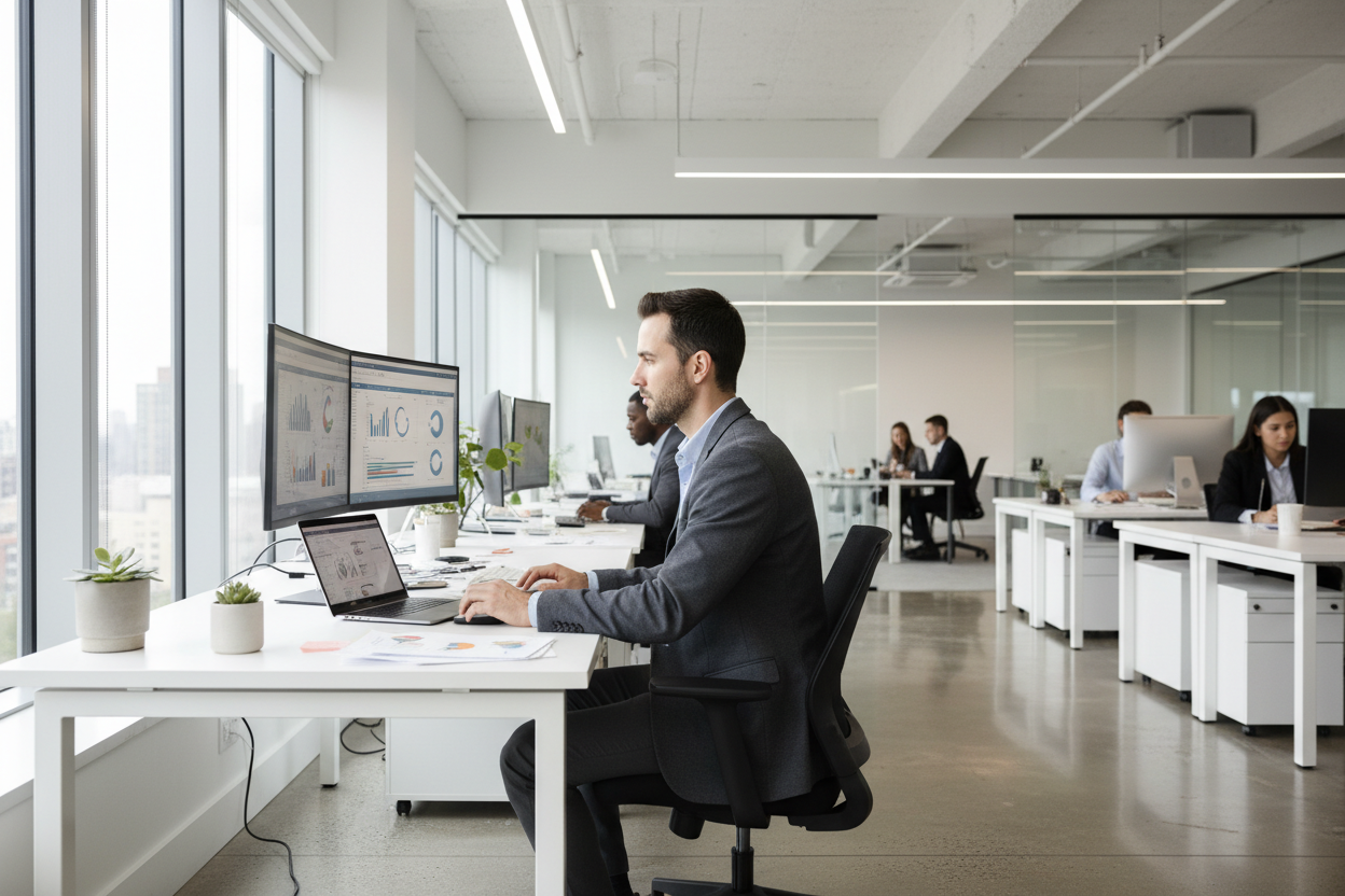 Someone working an office job